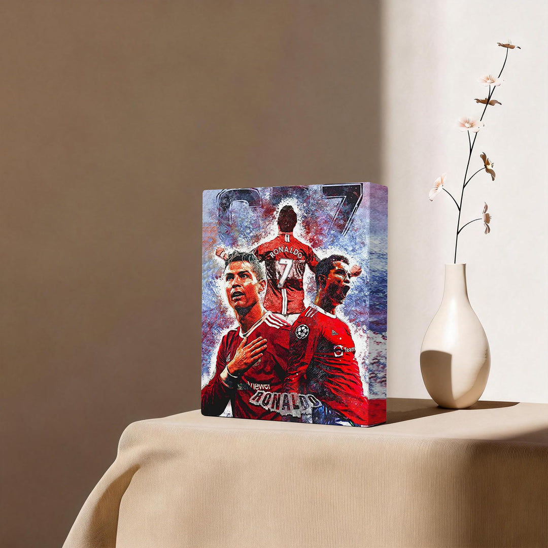 Captivating Cristiano Ronaldo Print Poster, Bold Sports Stars Painting, Thrilling Game Day Artwork Decoration, Modern Living Room Gym Wall Decor