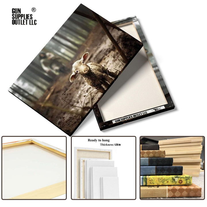 Jesus and Lamb Canvas Wall Art Jesus Running After Lost Lamb Picture Wall Art Canvas Print Christian Home Decor