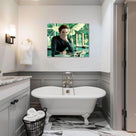 Funny Framed Canvas Wall Art Bathroom Decor The Twilight Saga Movies Poster Print Edwards Oil Painting Humorous Picture Modern Artwork for Living Room Dorm Wall Home Decoration