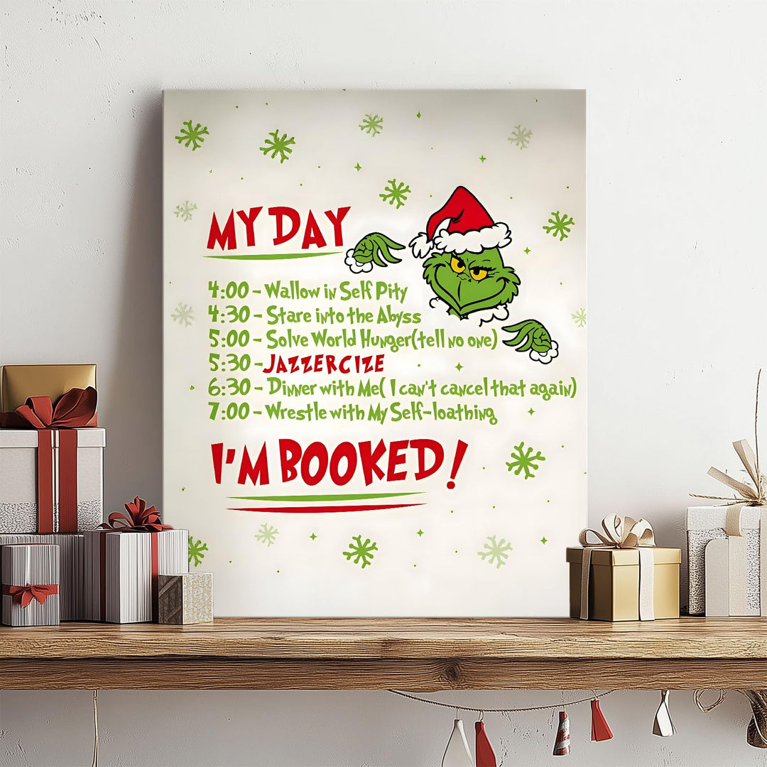 Christmas Canvas Wall Art Decor - “Maybe Christmas Means a Little Bit More” Holiday Quote Decor - 8x10 inch Whimsical Festive Wall Decoration for Room or Office - Premium Quality Canvas Print