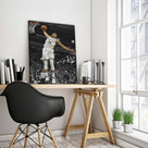 Giannis Antetokounmpo Dunk Print Poster for Bedroom Living Room Wall Decor, NBA Star Oil Painting Inspirational Sports Pictures Decoration