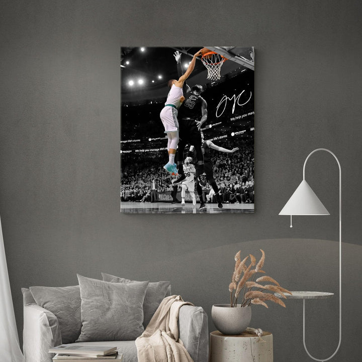 Jayson Tatum and James Poster Prints Sports Artwork Decoration Motivational NBA Game Wall Decor for Gym Dorm Office Home Bedroom Living Room