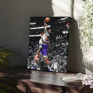 Basketball Canvas Wall Art, Exciting Anthony Edwards Dunk Print Poster for Bedroom Living Room Wall Decor, NBA Star Oil Painting Inspirational Sports Pictures Decoration