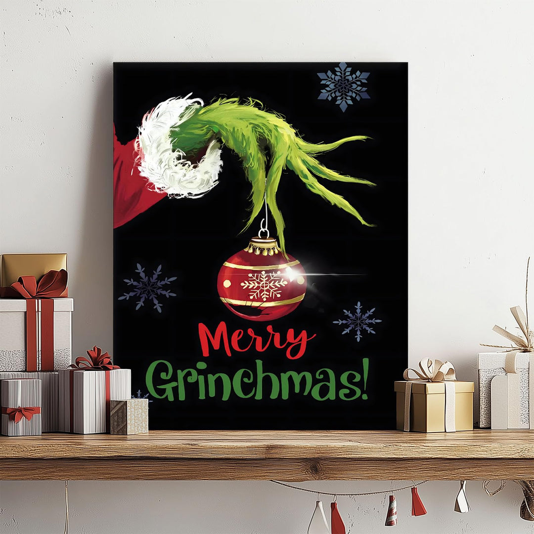 Christmas Movie Poster Print Wall Art, Funny Xmas Canvas Pictures Humorous Home Decorations, Merry Christmas Holiday Picture Painting Wall Decor for Bathroom Living Room Bedroom