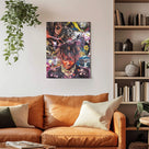 Juice Wrld Canvas Wall Art, Music Album Cover Poster Print, Rapper Singer Poster Framed Art, Retro graffiti Aesthetic Canvas Wall Art for Bedroom or Living Room Wall Decor
