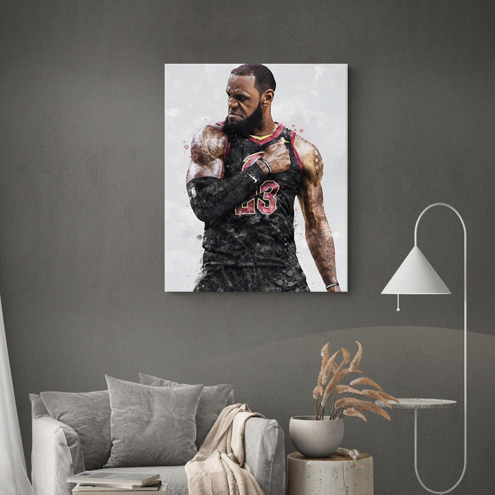 LeBron James Poster Prints NBA Star Sports Artwork Decoration Motivational Wall Decor for Gym Game Room Dorm Office Home Bedroom Living Room