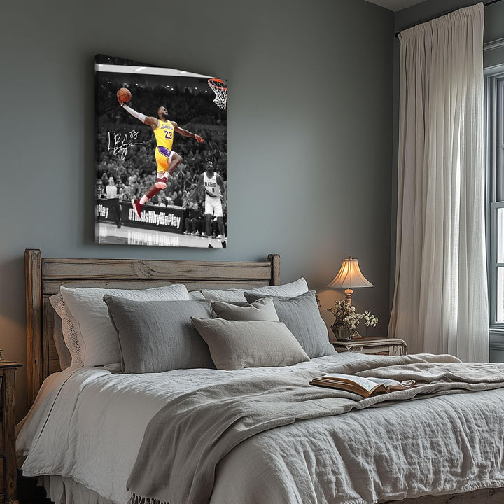 LeBron James Lakers Print Poster Dynamic Basketball Canvas Inspiring NBA Star Painting Sports Picture Artwork Decoration Wall Decor for Home Office
