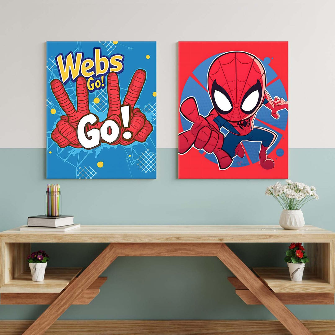 Nuova Spidey and His Amazing Friends Canvas Wall Art, Canvas Print Wall Decor for Living Room Bedroom Home Bathroom