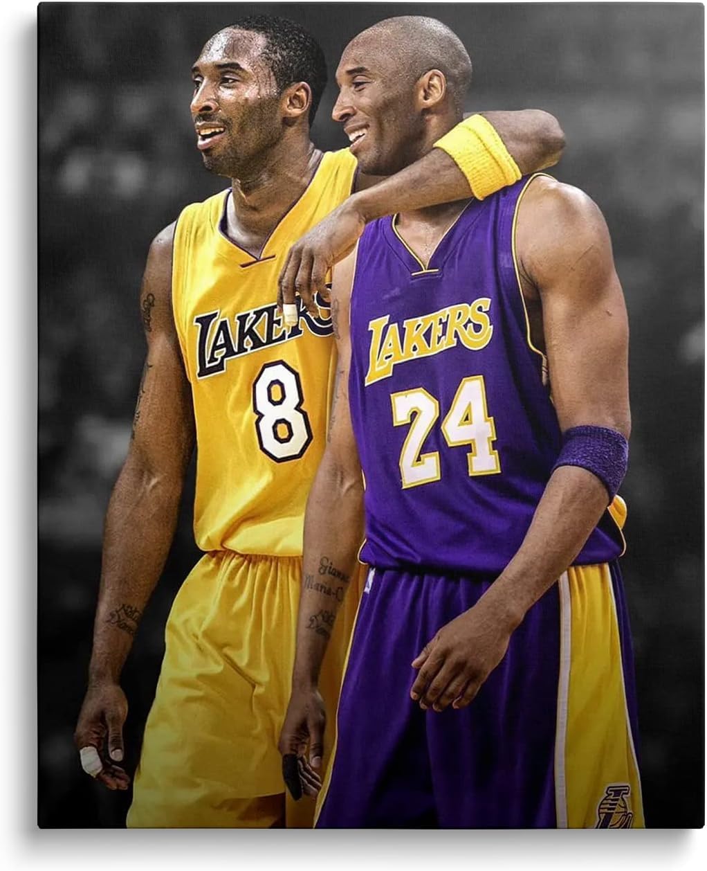 Kobe Bryant Poster, Mamba Mentality Canvas Wall Art, Kobe Bryant Canvas Framed, Black Mamba, NBA Poster