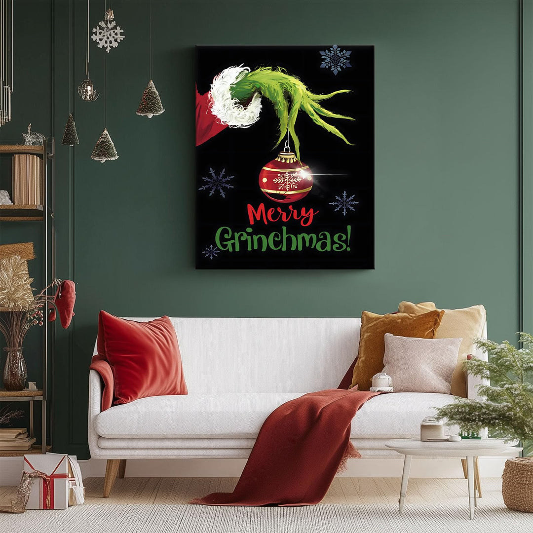 Christmas Movie Poster Print Wall Art, Funny Xmas Canvas Pictures Humorous Home Decorations, Merry Christmas Holiday Picture Painting Wall Decor for Bathroom Living Room Bedroom