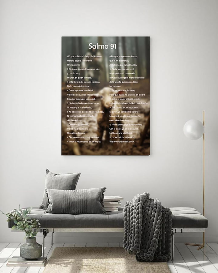 Salmo 91 En Español Para Pared Cuadros Cristianos Para Pared En Español, Psalm 91 Wall Art, Christian Wall Decor In Spanish, Decoraciones Para Cuartos Psalm 91 Wall Decor Framed Wall Decor