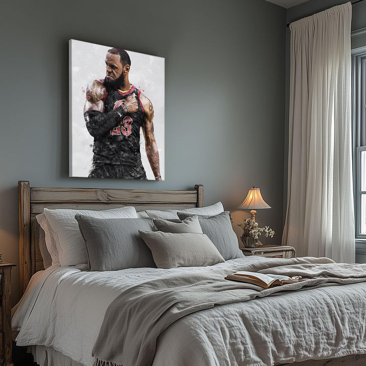 LeBron James Poster Prints NBA Star Sports Artwork Decoration Motivational Wall Decor for Gym Game Room Dorm Office Home Bedroom Living Room