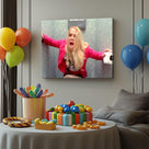 Humor Framed Canvas Wall Art Bathroom Decor White Chicks Comedy Movies Poster Toilet Scene Print Painting Pop Satire Modern Artwork for Living Room Dorm Wall Home Decorations