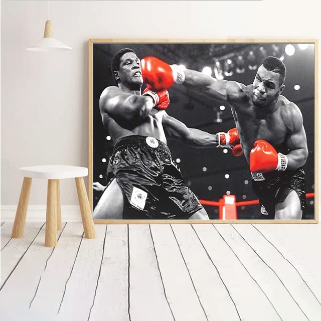 Mike Tyson Poster Autographed Wall Decor Mike Tyson Boxing-Ideal Gifts For Boys Men Christmas Father's Day, Birthday, Inspiring Wall Decoration Poster for Bathroom Bedroom Living Room