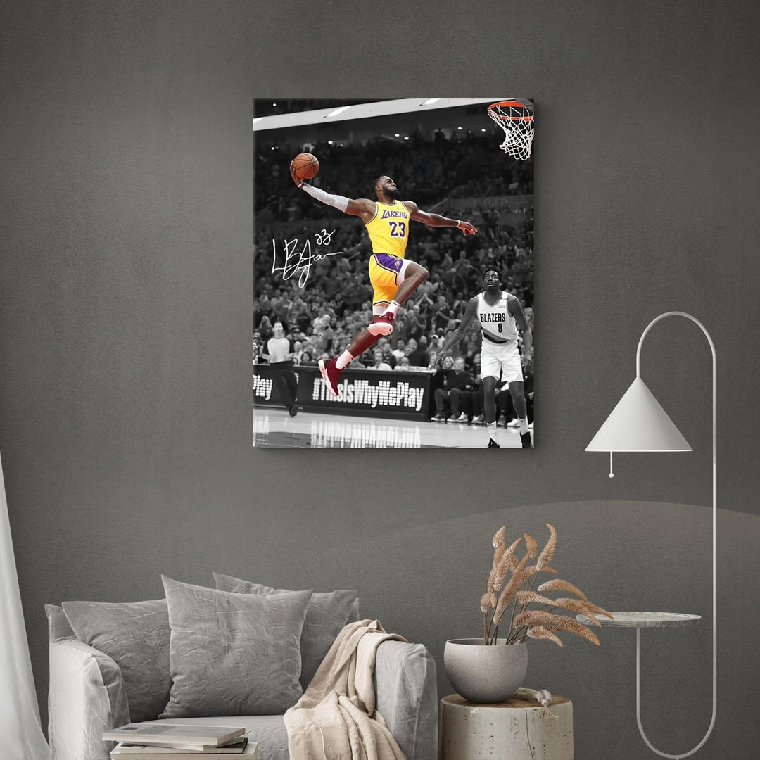 LeBron James Lakers Print Poster Dynamic Basketball Canvas Inspiring NBA Star Painting Sports Picture Artwork Decoration Wall Decor for Home Office