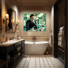 Funny Framed Canvas Wall Art Bathroom Decor The Twilight Saga Movies Poster Print Edwards Oil Painting Humorous Picture Modern Artwork for Living Room Dorm Wall Home Decoration