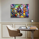 Kobe Bryant Canvas Wall Art Decor - Graffiti-Inspired Basketball Tribute Featuring Lakers Iconic Moments, Mamba Mentality Design for Living Room or Office Wall Decor