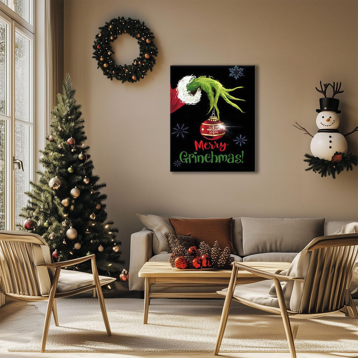 Christmas Movie Poster Print Wall Art, Funny Xmas Canvas Pictures Humorous Home Decorations, Merry Christmas Holiday Picture Painting Wall Decor for Bathroom Living Room Bedroom
