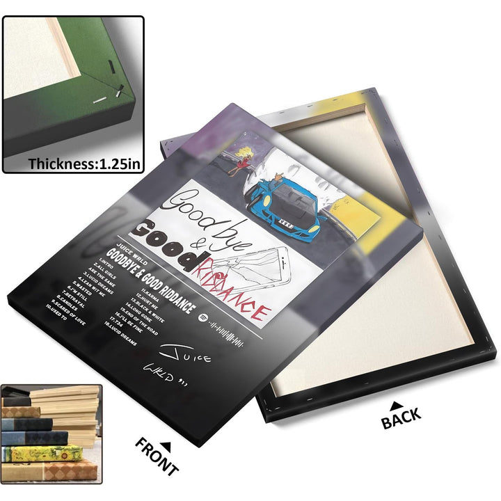 Goodbye & Good Riddance Bold Rap Album Cover Poster, Vibrant Modern Music Aesthetic Prints for Bedroom Game Room Living Room Bar Studio Decor