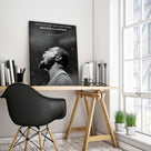 NBA Canvas Wall Art Decor - Kevin Durant Motivational Quote Poster, Hard Work Beats Talent Basketball Artwork, Black and White Inspirational Canvas Decor