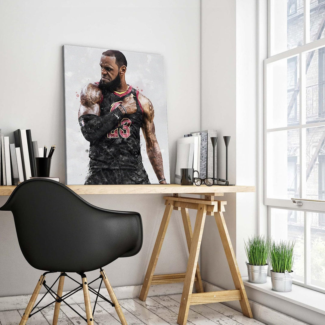 LeBron James Poster Prints NBA Star Sports Artwork Decoration Motivational Wall Decor for Gym Game Room Dorm Office Home Bedroom Living Room