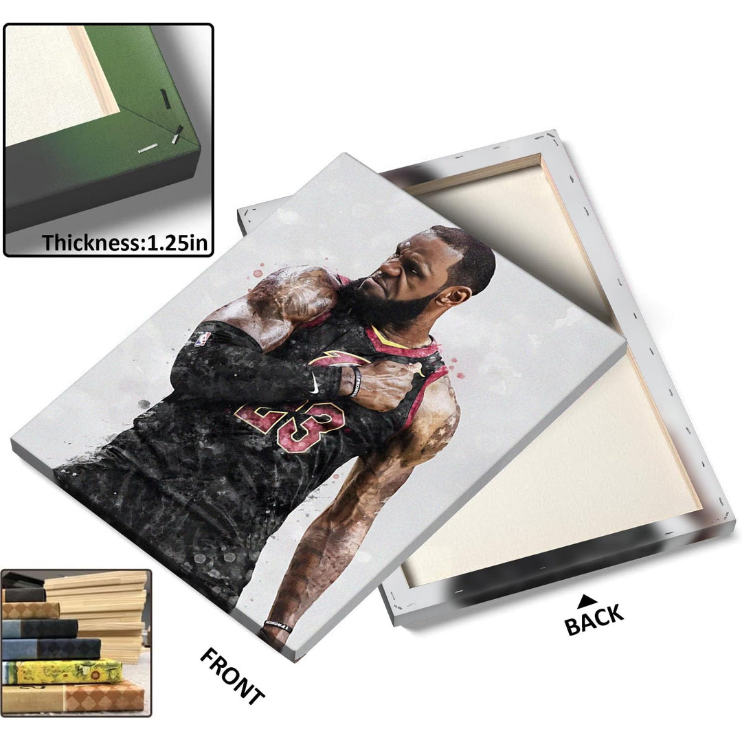 LeBron James Poster Prints NBA Star Sports Artwork Decoration Motivational Wall Decor for Gym Game Room Dorm Office Home Bedroom Living Room