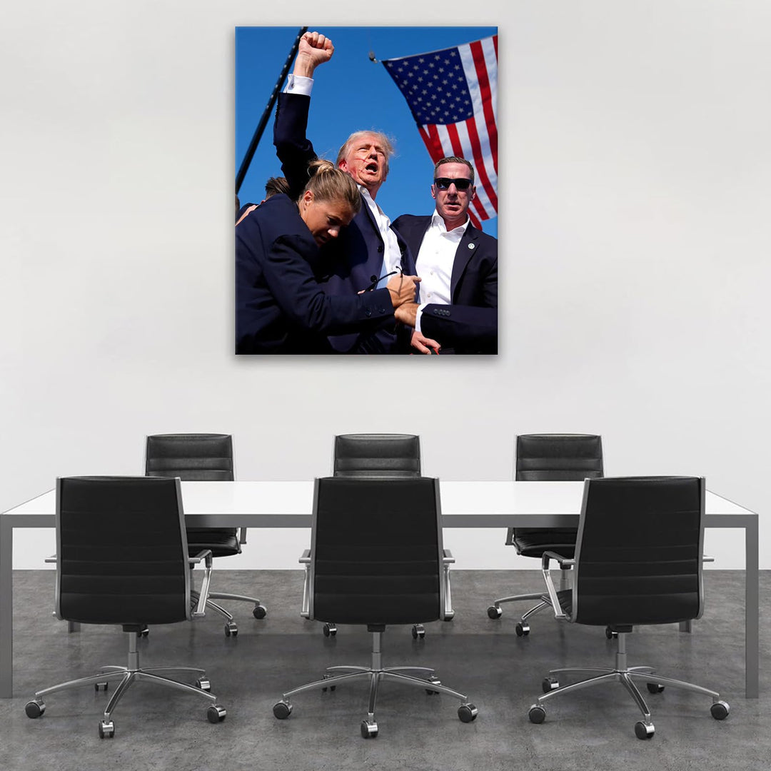 Donald Trump July 13, 2024 Keep Fighting Fist Pump Framed Photo