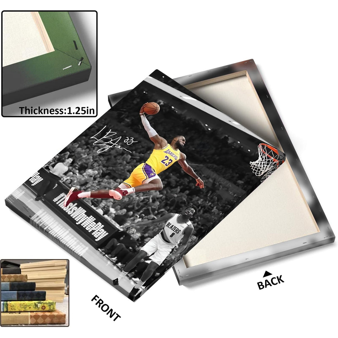 LeBron James Lakers Print Poster Dynamic Basketball Canvas Inspiring NBA Star Painting Sports Picture Artwork Decoration Wall Decor for Home Office