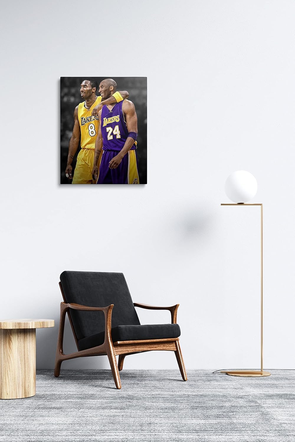 Kobe Bryant Poster, Mamba Mentality Canvas Wall Art, Kobe Bryant Canvas Framed, Black Mamba, NBA Poster