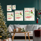 Christmas Canvas Wall Art Decor - “Maybe Christmas Means a Little Bit More” Holiday Quote Decor - 8x10 inch Whimsical Festive Wall Decoration for Room or Office - Premium Quality Canvas Print