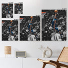 NBA Canvas Wall Art Decor - Anthony Edwards Iconic Dunk, Timberwolves Slam Dunk Action, High-Flying Basketball Moment, Sports Poster for Home