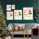 Christmas Canvas Wall Art Decor - “Maybe Christmas Means a Little Bit More” Holiday Quote Decor - 8x10 inch Whimsical Festive Wall Decoration for Room or Office - Premium Quality Canvas Print