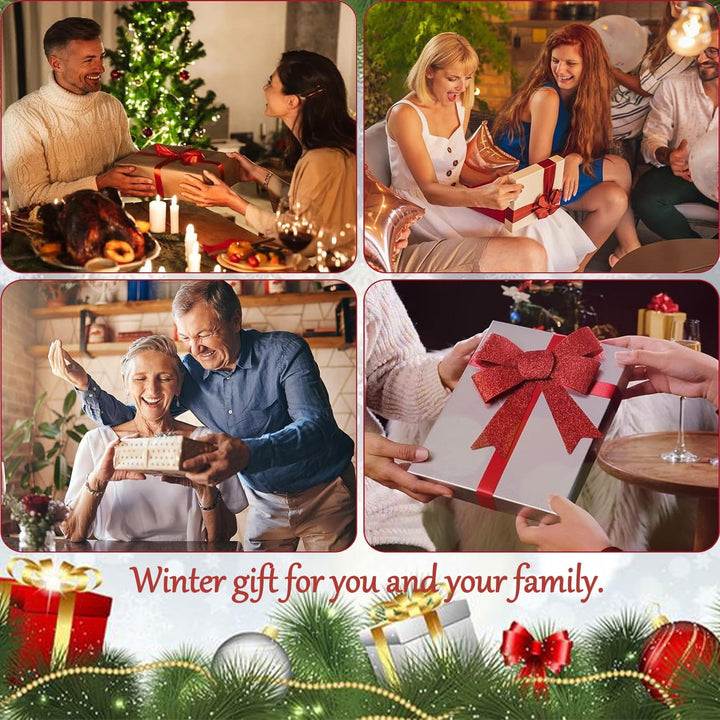 Christmas Wall Decor Mr. and Mrs. Santa Claus Canvas Print Festive Christmas Wall Art Decor for Living Room Bedroom Kitchen Wedding Anniversary Decoration