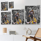 Basketball Canvas Wall Art, Iverson and Tyronn Lue Poster Prints NBA Star Artwork Decoration Motivational Sports Wall Decor for Gym Office Home Dorm Bedroom Living Room