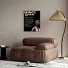 Kobe Bryant’s 10 Rules Motivational Canvas Wall Art - Inspirational Basketball Quote Poster Print Canvas Basketball Motivational Wall Decor for Office, Gym, Living Room or Bedroom
