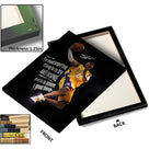 Kobe Bryant Canvas Wall Art Decor - 8X10 inch Inspirational Dunk, Lakers No. 24 Basketball Poster, Black Background Canvas Print for Home Office or Sports Room Decoration
