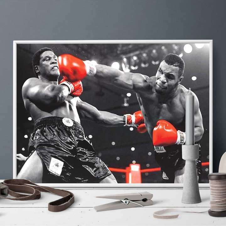 Mike Tyson Poster Autographed Wall Decor Mike Tyson Boxing-Ideal Gifts For Boys Men Christmas Father's Day, Birthday, Inspiring Wall Decoration Poster for Bathroom Bedroom Living Room