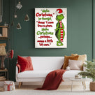 Christmas Canvas Wall Art Decor - “Maybe Christmas Means a Little Bit More” Holiday Quote Decor - 8x10 inch Whimsical Festive Wall Decoration for Room or Office - Premium Quality Canvas Print