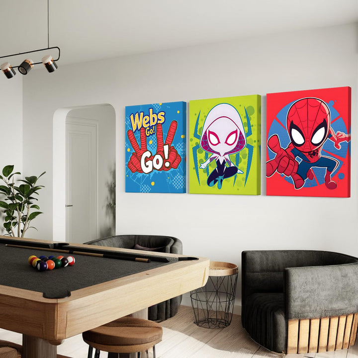 Nuova Spidey and His Amazing Friends Canvas Wall Art, Canvas Print Wall Decor for Living Room Bedroom Home Bathroom