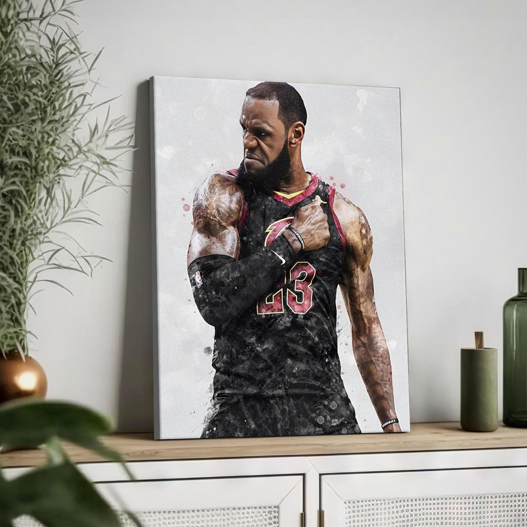 LeBron James Poster Prints NBA Star Sports Artwork Decoration Motivational Wall Decor for Gym Game Room Dorm Office Home Bedroom Living Room