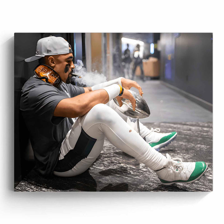 2025 Super Canvas Bowl Wall Art Champions Eagles Poster Print Philadelphia Hurts Painting Canvas Wall Decor Sports Stars Picture Modern Bedroom Living Room Home Decoration