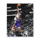 Basketball Canvas Wall Art, Exciting Anthony Edwards Dunk Print Poster for Bedroom Living Room Wall Decor, NBA Star Oil Painting Inspirational Sports Pictures Decoration