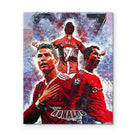 Captivating Cristiano Ronaldo Print Poster, Bold Sports Stars Painting, Thrilling Game Day Artwork Decoration, Modern Living Room Gym Wall Decor