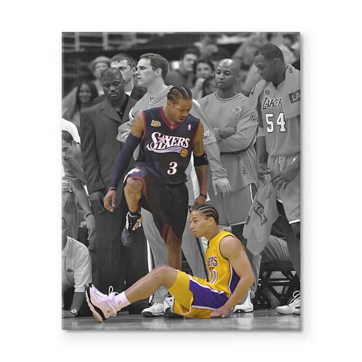 Basketball Canvas Wall Art, Iverson and Tyronn Lue Poster Prints NBA Star Artwork Decoration Motivational Sports Wall Decor for Gym Office Home Dorm Bedroom Living Room