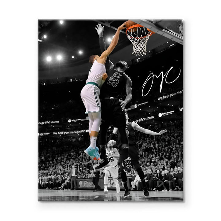 Jayson Tatum and James Poster Prints Sports Artwork Decoration Motivational NBA Game Wall Decor for Gym Dorm Office Home Bedroom Living Room