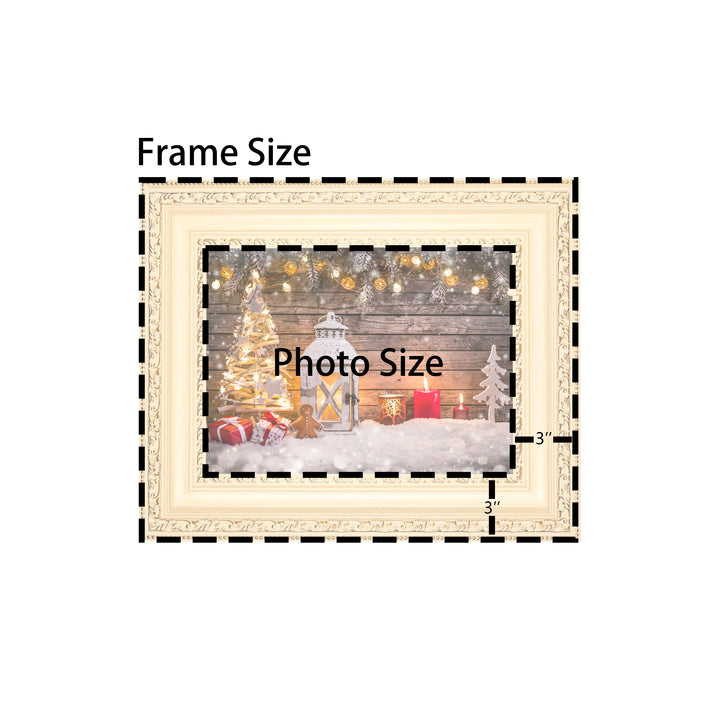 Classic Retro Picture Frame with MDF Wood Mat & Plexiglass Front 3 Colors Style 2