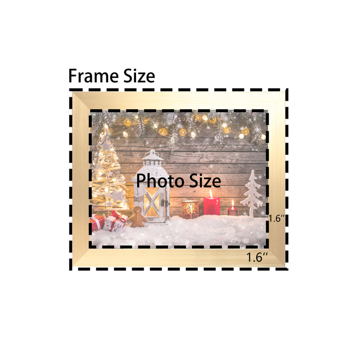 Classic Retro Picture Frame with MDF Wood Mat & Plexiglass Front 3 Colors Style 5