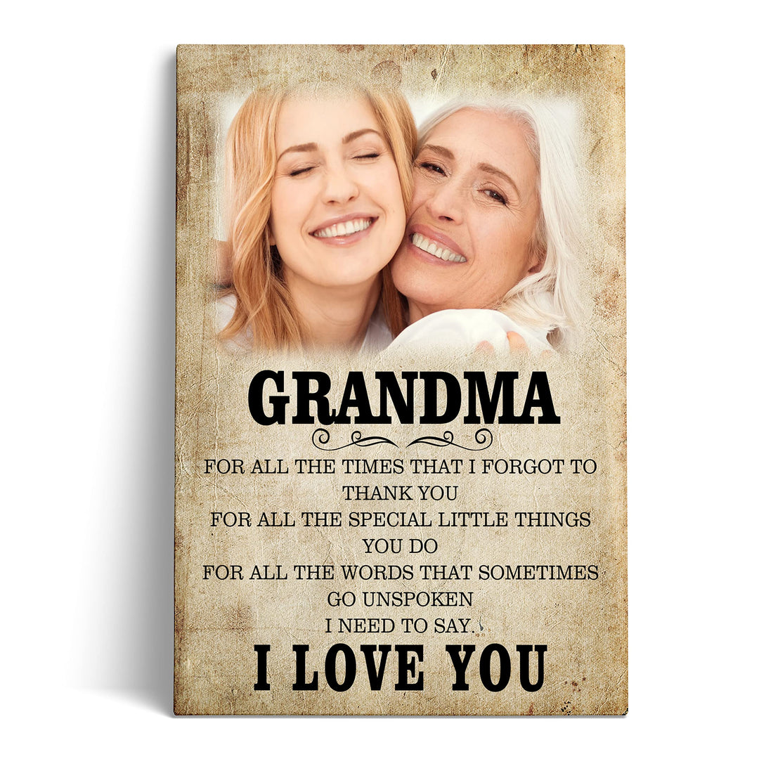 Mother's Day Personalized Framed Wall Art Decoration/ For Grandma 12''x16''