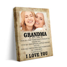 Mother's Day Personalized Framed Wall Art Decoration/ For Grandma 12''x16''