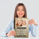 Mother's Day Personalized Framed Wall Art Decoration/ For Grandma 12''x16''